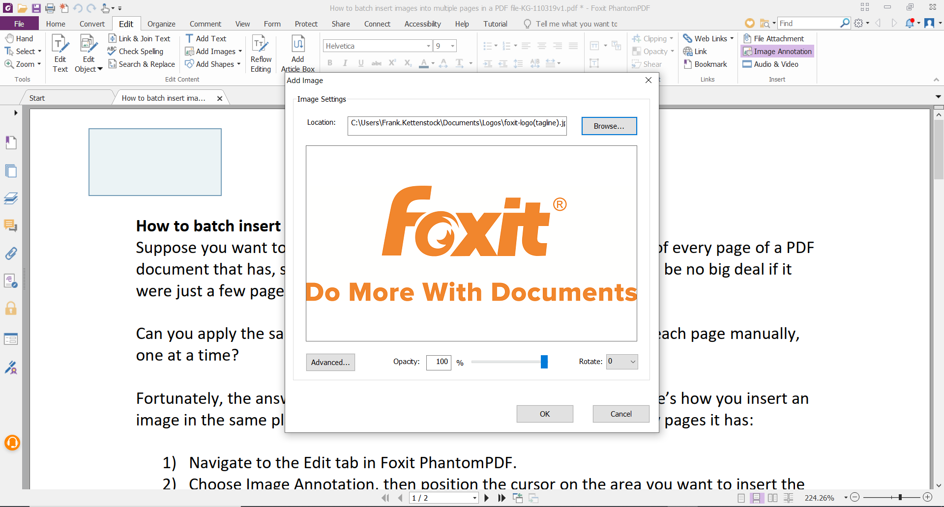 word for mac 2018: insert multiple page pdfs in document